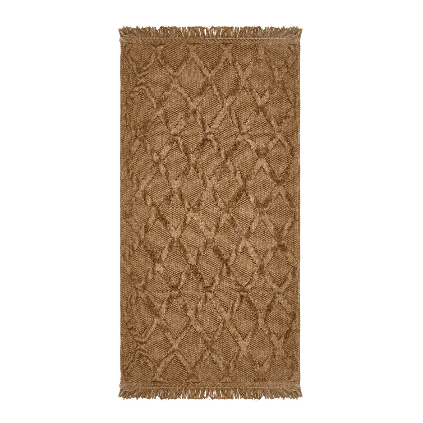 Soft Ruut Rutenna Halı - Bej - 80x150 cm