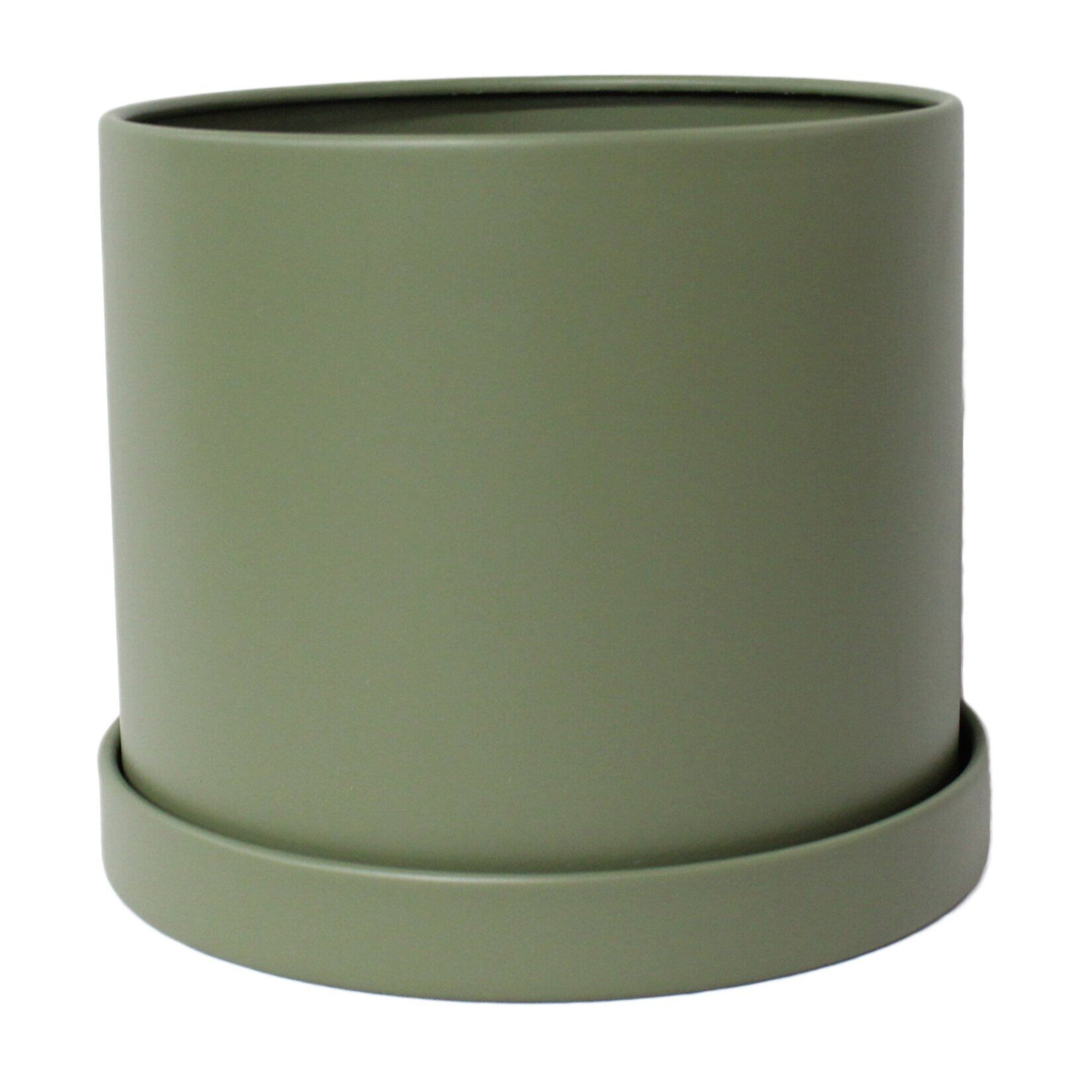 Gardenzone Silindir Metal Saksı 14 Cm