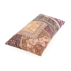 Soft Patchwork Desenli Kırlent - Renkli - 30x50 cm