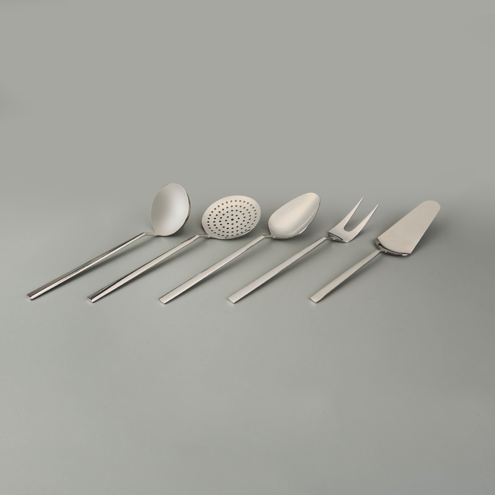 Milano 5 Parça Çelik Servis Seti - Inox