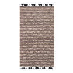 Home Jacq Zigzag Pamuk ve Jüt Halı - Kahverengi / Siyah - 120x180 cm