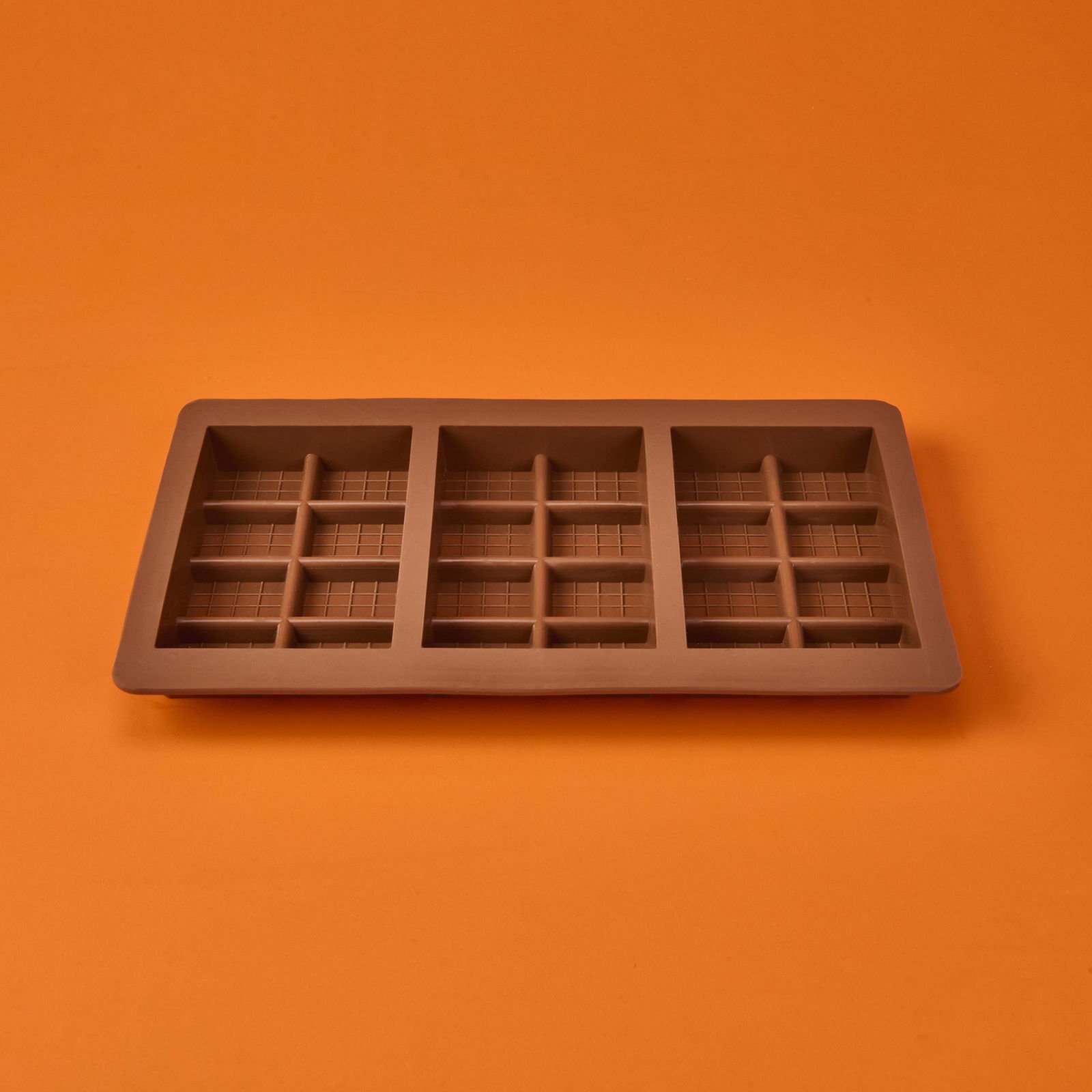 3'lü Dubai Çikolatası Kalıbı - Kahverengi