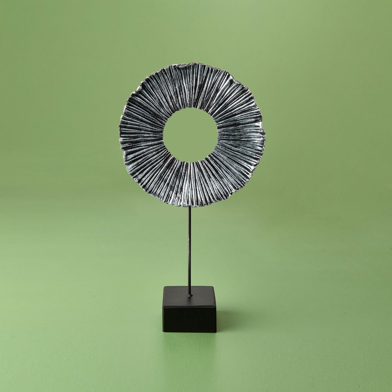 Deco Halka Dekor - Gümüş / Siyah - 35 cm