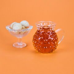 Dessert Kulplu 6'lı Borosilikat Cam Çay Bardağı - Şeffaf