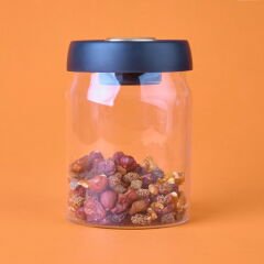 Frasco Vakumlu Saklama Kavanozu - Şeffaf / Siyah - 900 ml