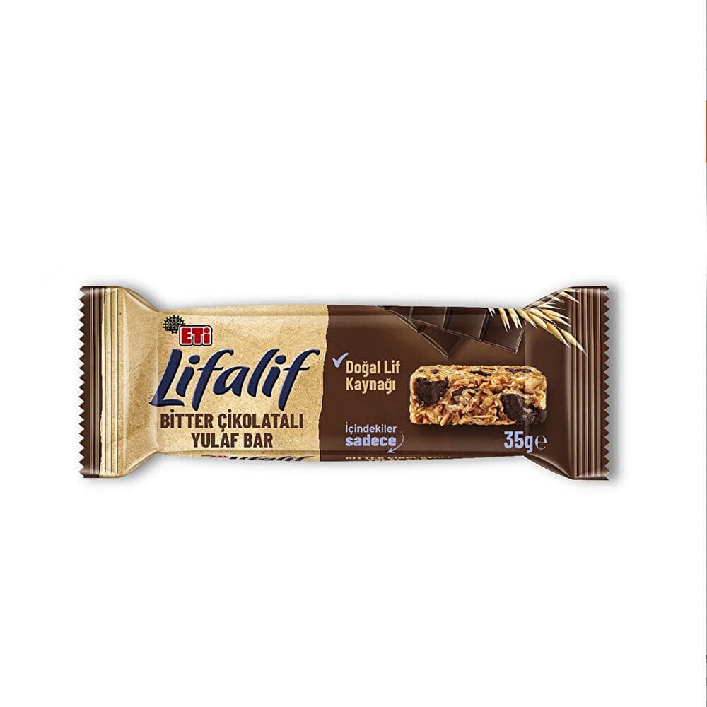 Lifalif Bitter Çikolatalı Yulaf Bar 35 Gr 1 Adet