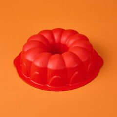 Klasik Kek Kalıbı - Kırmızı - 25 cm