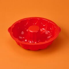 Klasik Kek Kalıbı - Kırmızı - 25 cm