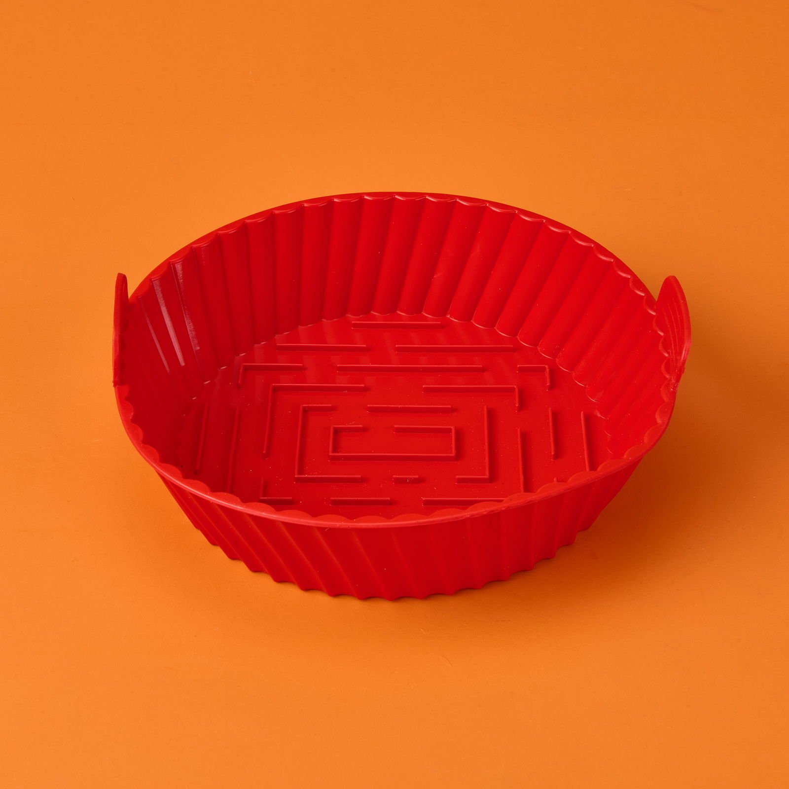 Silikon Yuvarlak Airfryer Kalıbı - Kırmızı