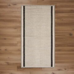 Soft Linya Dekoratif Halı - Ekru - 80x150 cm