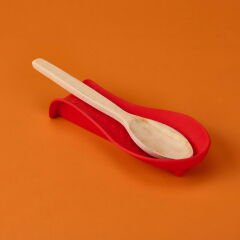 Kalpli Kaşık Altlığı - Kırmızı