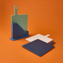 3'lü Stantlı Kesme Tahtası Seti - Renkli - 25 cm