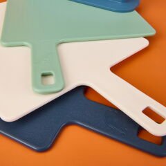 3'lü Stantlı Kesme Tahtası Seti - Renkli - 25 cm