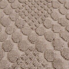 Soft Kağan 2'li Banyo Paspası - Bej - 60x100 cm + 50x60 cm