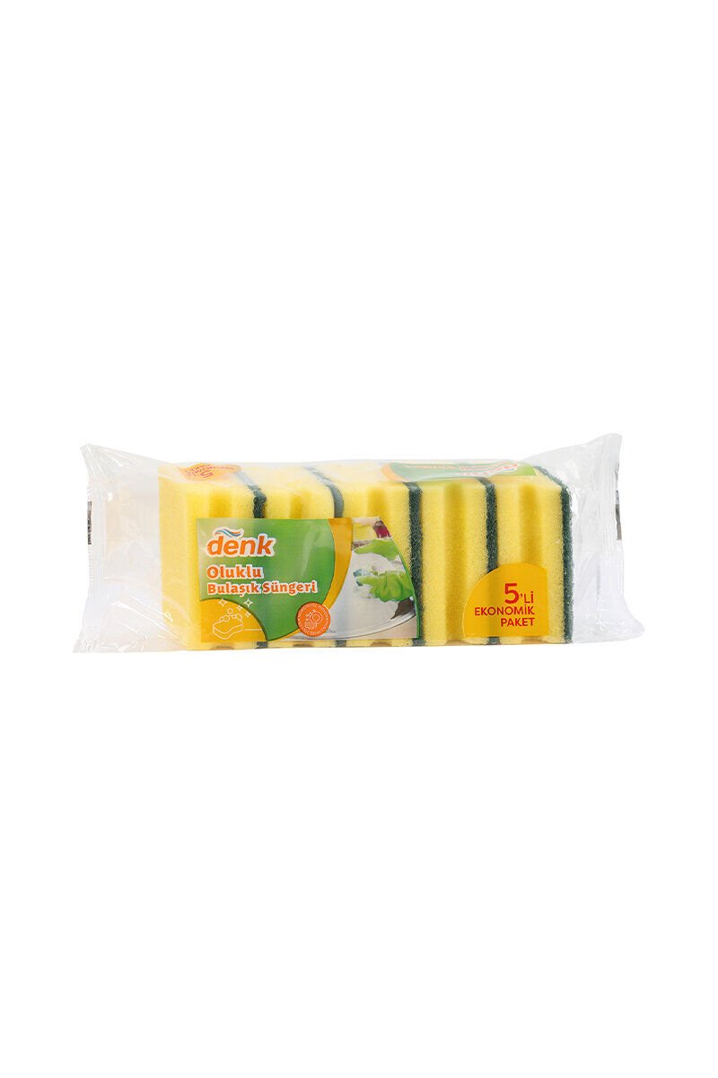 Denk Oluklu Bulaşık Süngeri 5'li