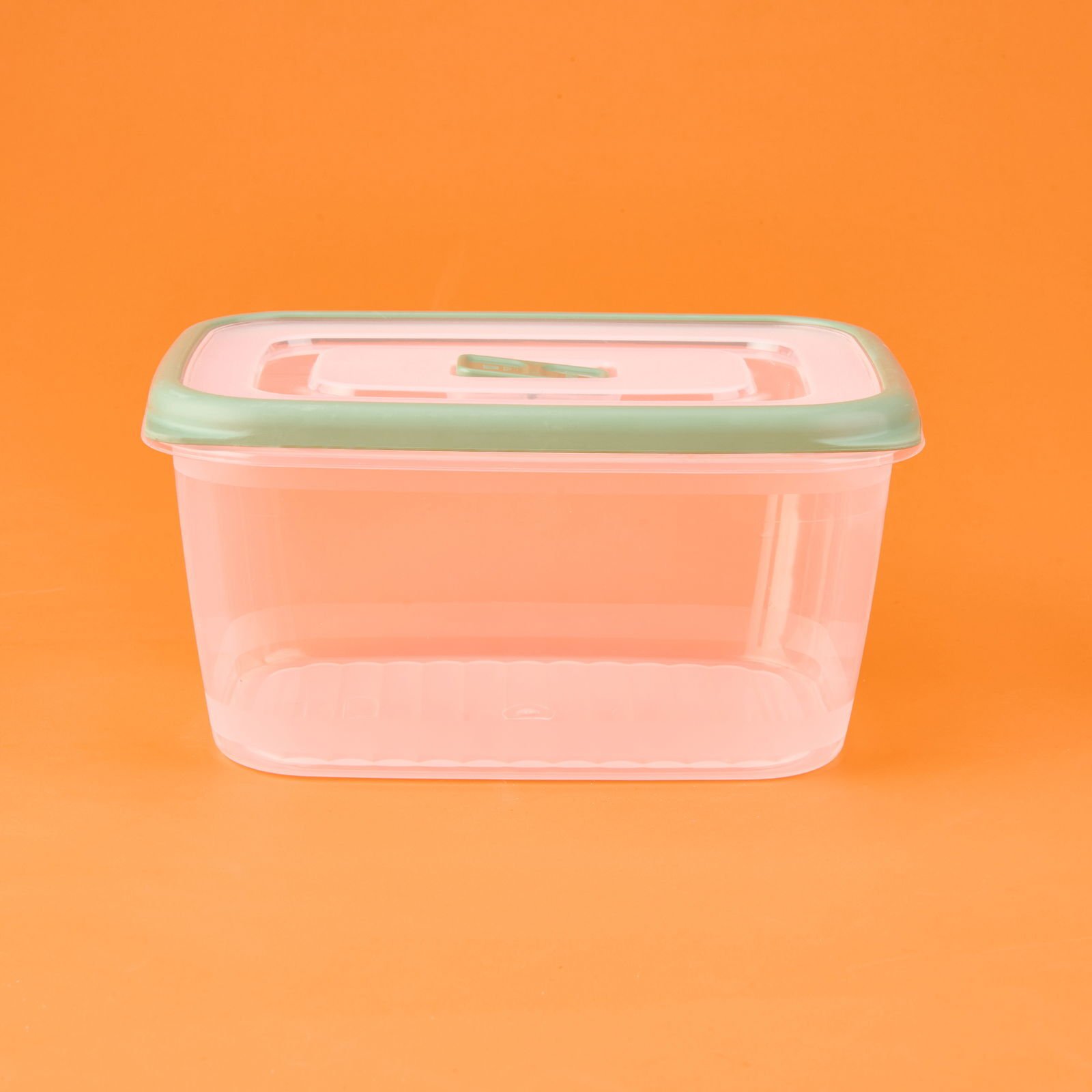 Plastik Saklama Kabı - Şeffaf / Yeşil - 1,7 lt