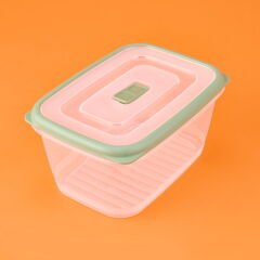 Plastik Saklama Kabı - Şeffaf / Yeşil - 1,7 lt