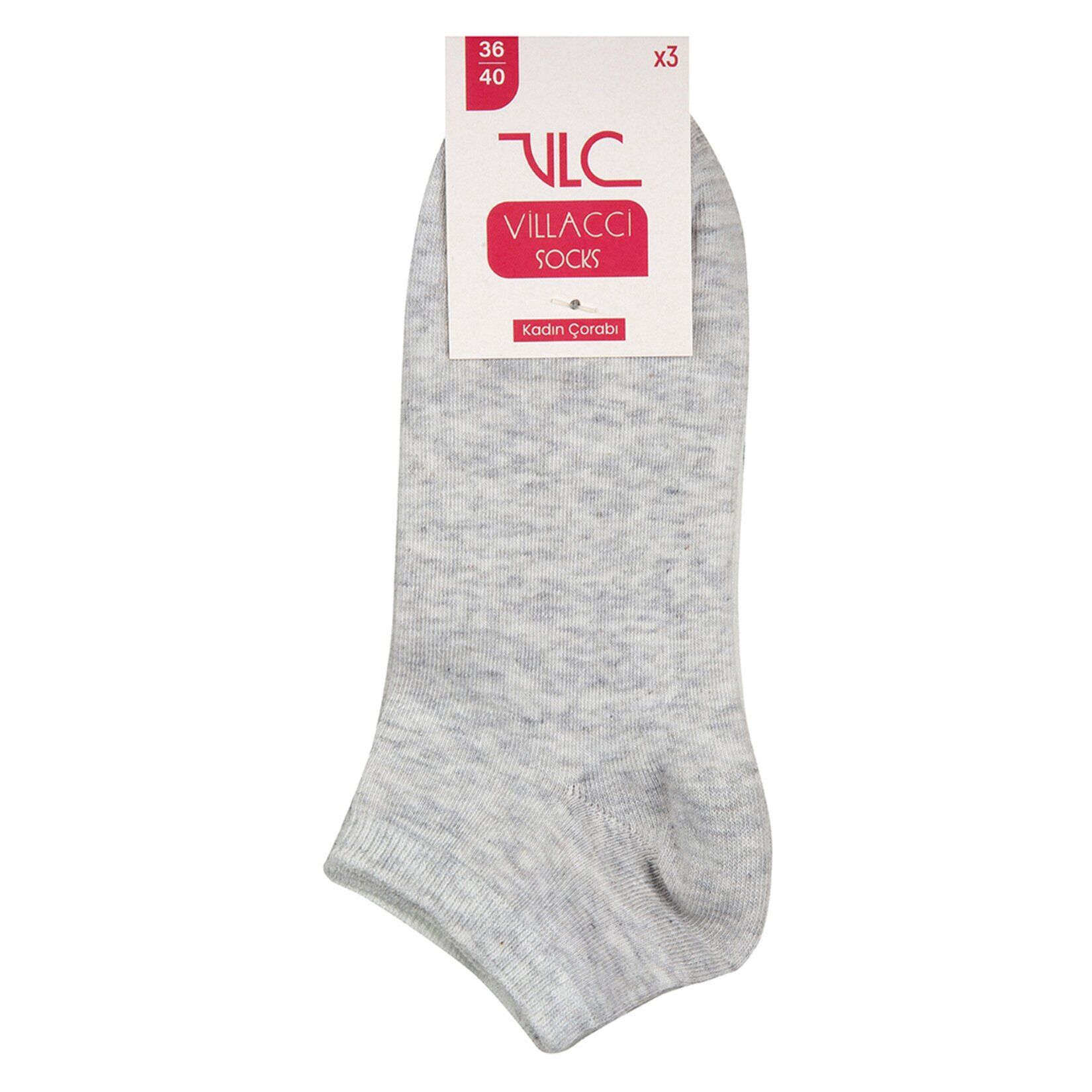 Vlc Kadın Renklı Patik Çorap 3'lü 36-40