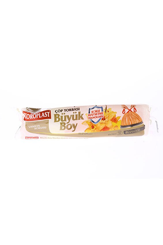 Koroplast Çöp Torbası Hapsetme Vanilya Büzgülü Büyük Boy 10'lu