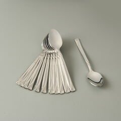 Fiesta Sade 12'li Çay Kaşığı - Gümüş - 11 cm